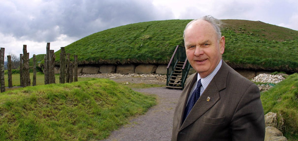 George Eogan at Knowth Megalithic Passage Tomb