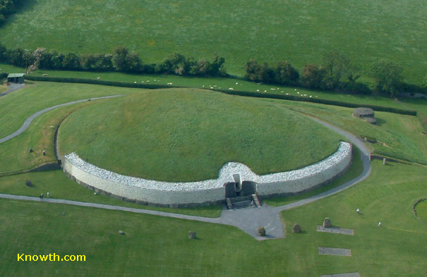 Aerial view of Newgrange, Irelands Ancient East