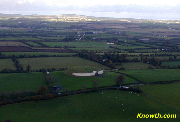 Newgrange photographed from a helicopter