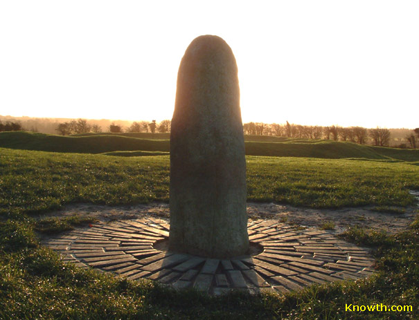 Lia Fáil (Stone of Destiny) in the Samhain sunrise