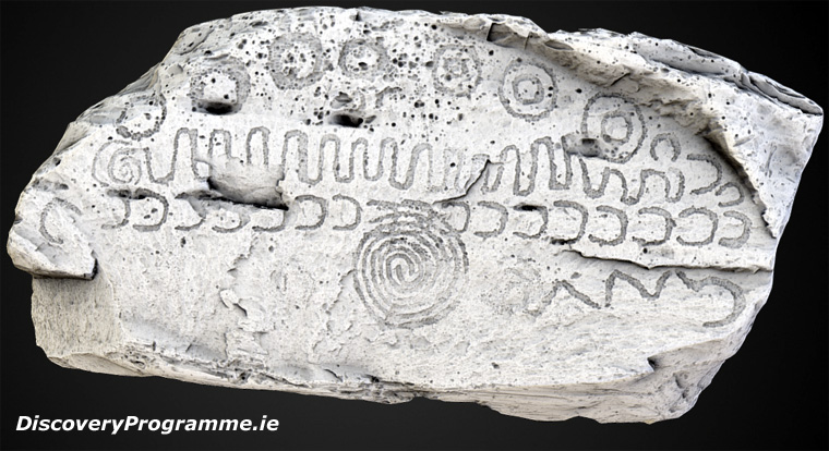 Scan of Knowth Kerbstone 52 | The Discovery Programme