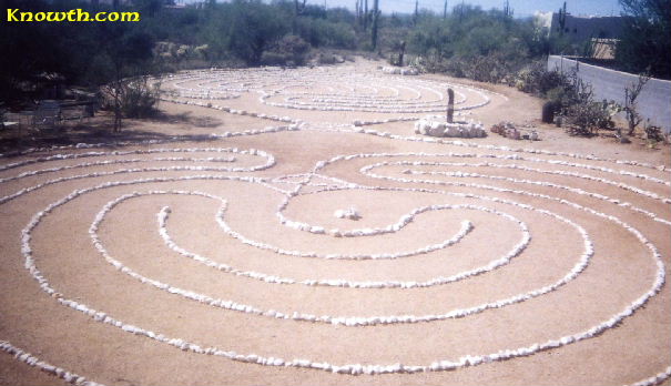 Archetypal Energies Double Labyrinth with Infinity Symbol, Integration Point