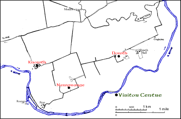 Map of Boyne passage-grave cemetery