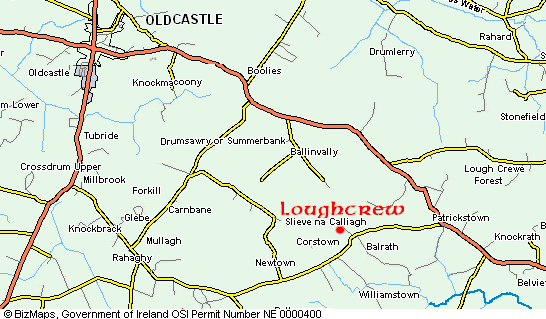 Loughcrew area map
